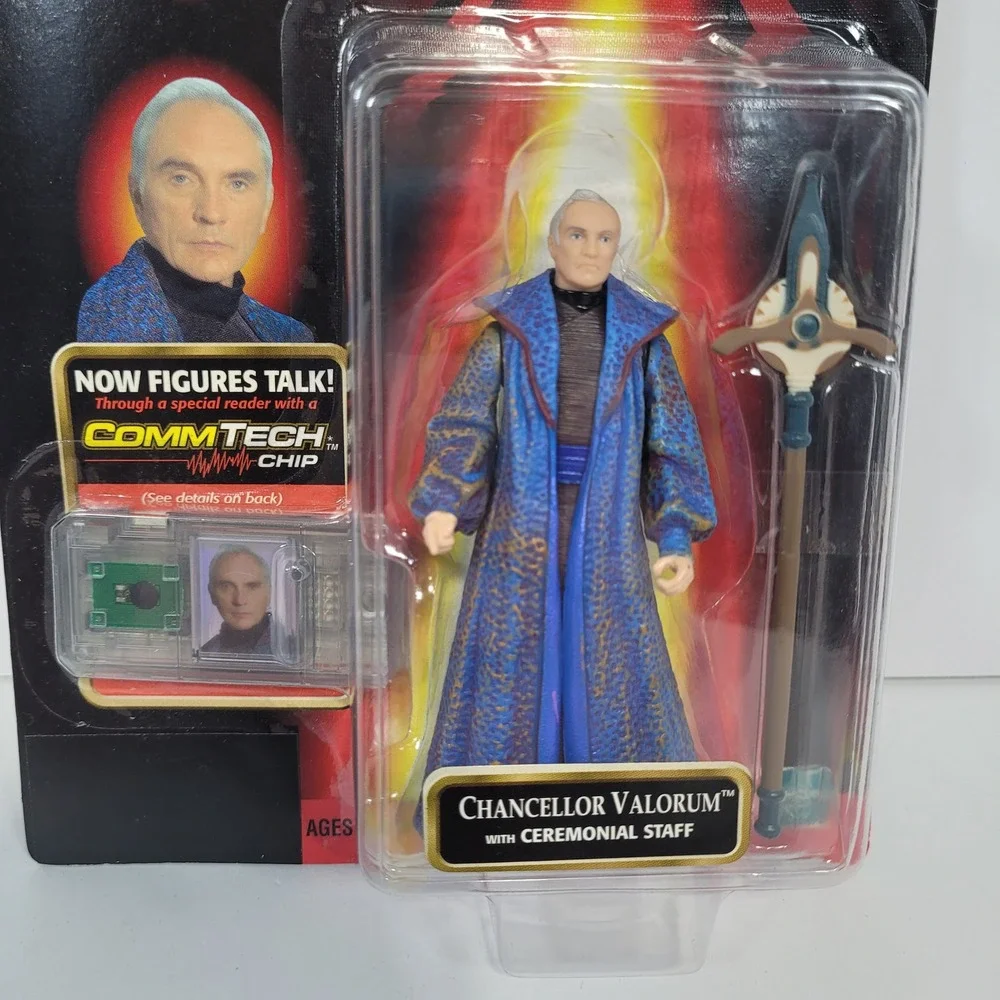 Star Wars Episode I Chancellor Valorum Hasbro Action Figure CommTech Chip 1998